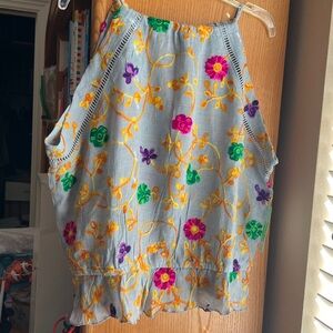 Honeydew Embroidered Siesta Sweetheart Top